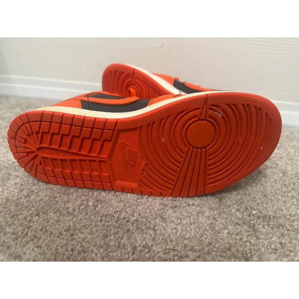 Nike Air Jordan 1 Mid SE 'Rush Orange' Women's Midtop Sneaker, sz 9.5 - Picture 8 of 8